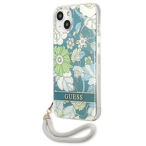 Apple iPhone 13 mini 5.4'' Guess Flower Strap Case Cover (GUHCP13SHFLSN), Green | Telefona Maciņš Vāks Apvalks... (0)