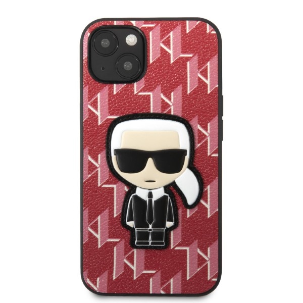 Apple iPhone 13 mini 5.4" Karl Lagerfeld Monogram Ikonik Patch Case Cover (KLHCP13SPMNIKPI), Red | Telefona Maciņš... (1)