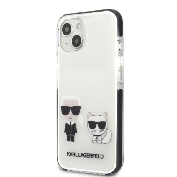 Karl Lagerfeld iPhone 13 mini vāciņš Karl & Choupette Balts (0)