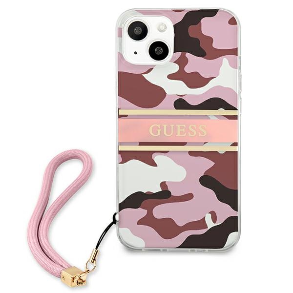 Apple iPhone 13 mini 5.4'' Guess Camo Strap Collection Case Cover (GUHCP13SKCABPI), Pink | Telefona Maciņš Vāks... (1)