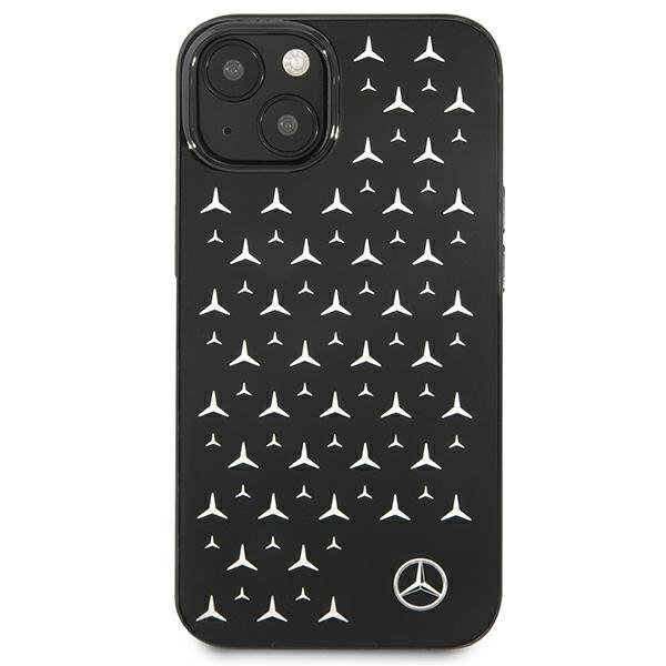 Mercedes MEHCP13SESPBK iPhone 13 mini 5,4" black hardcase Silver Stars Pattern (1)