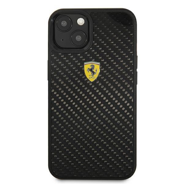 Ferrari FEHCP13SFCABK iPhone 13 mini 5.4" black/black hardcase On Track Real Carbon (1)