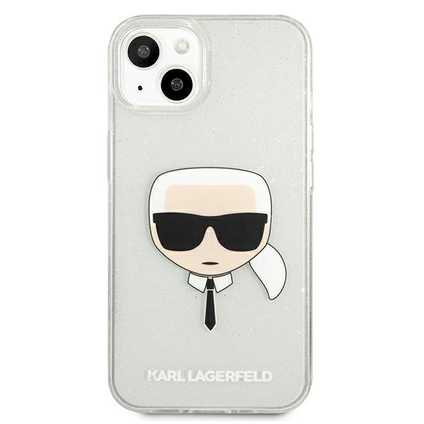 Apple iPhone 13 mini 5,4" Karl Lagerfeld Glitter Karl Head Case Cover (KLHCP13SKHTUGLS), Silver | Telefona Maciņš... (1)
