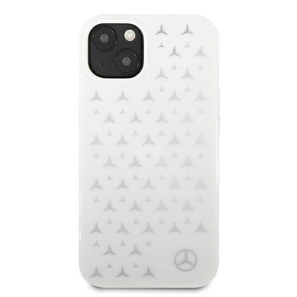 Mercedes iPhone 13 mini vāciņš Silver Stars Pattern, balts (1)