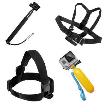 GoPro Sporta Kameru Stiprinājumu Komplekts 9 in 1 | Sports Action Camera Mount Accessory Set Kit