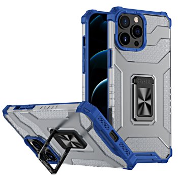 Apple iPhone 13 Pro Max 6.7'' Crystal Ring Case Tough Rugged Cover, Blue | Telefona Vāciņš Maciņš Apvalks Bampers
