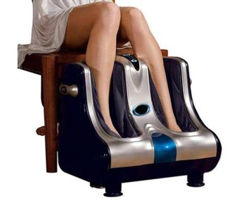 LF-03(s) Pēdu Kāju Pēdu Ikru Masažieris Masieris ar Sildīšanas Funkciju, Melns/Sudraba| Electric Kneading Foot Massager
