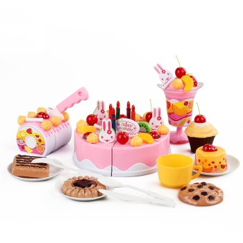 Rotaļlieta, Komplekts "Torte", 75 gab. - Rozā | Toy, Set "Cake", 75 pcs.