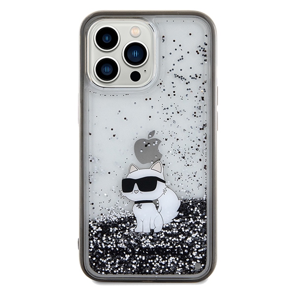 Apple iPhone 13 Pro Max 6.7'' Karl Lagerfeld Liquid Glitter Choupette Cover Case, Transparent | Telefona Vāciņš... (1)