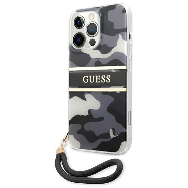 Apple iPhone 13 Pro Max 6.7'' Guess Camo Strap Collection Case Cover (GUHCP13XKCABBK), Black | Telefona Maciņš Vāks... (0)