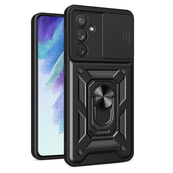 Samsung Galaxy A54 (SM-A546) Armor Guard TPU Hybrid Camshield Case Cover, Black | Telefona Vāciņš Maciņš Apvalks Bampers