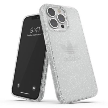 Adidas OR Protective Glitter apvalks priekš iPhone 13 Pro, sudraba caurspīdīgs