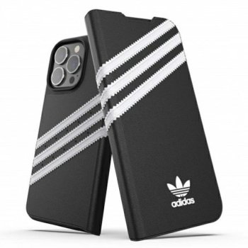 Adidas iPhone 13 / 13 Pro atlokāms maciņš OR Booklet PU, melns