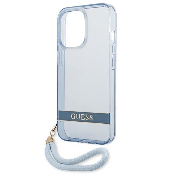 Apple iPhone 13 Pro 6.1" Guess Translucent Strap Case Cover, Blue | Telefona Maciņš Vāks Apvalks Bampers (2)
