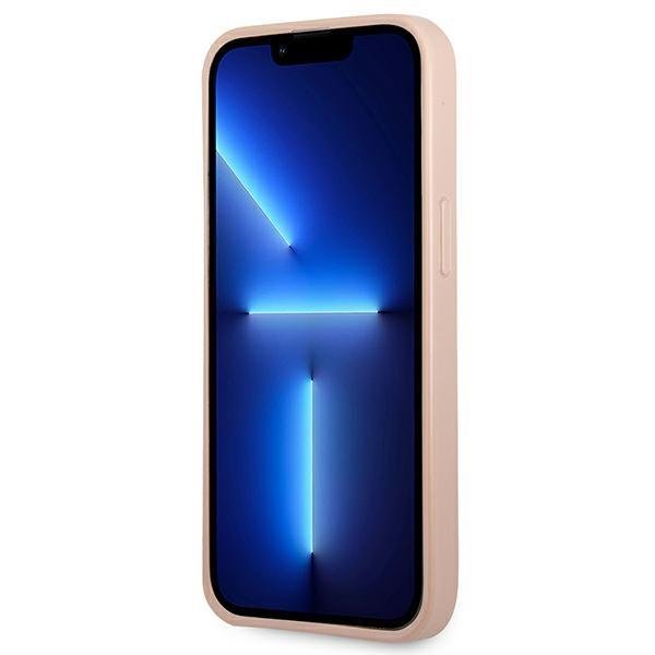 Apple iPhone 13 Pro 6.1" Guess Saffiano Triangle Logo Cardslot Case Cover, Pink | Telefona Maciņš Vāks Apvalks... (3)