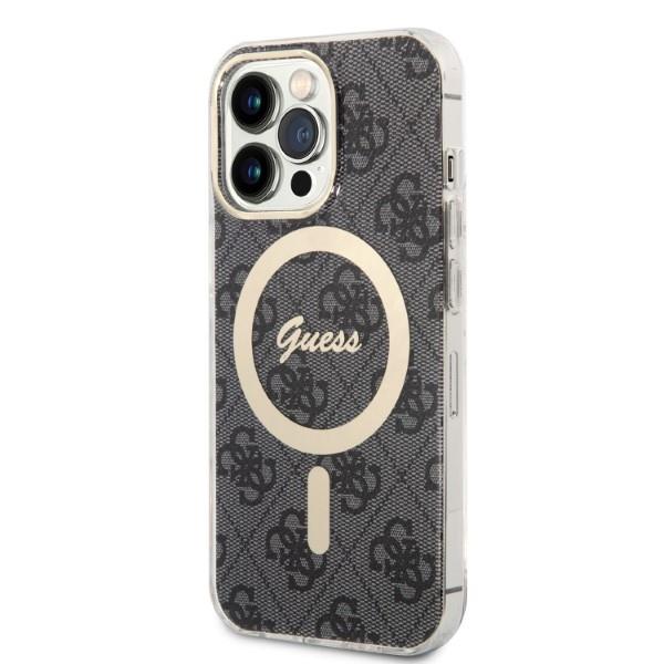 Apple iPhone 13 Pro 6.1'' Guess 4G Print MagSafe Case Cover (GUBPP13LH4EACSK) + Charger, Black | Telefona Maciņš... (0)