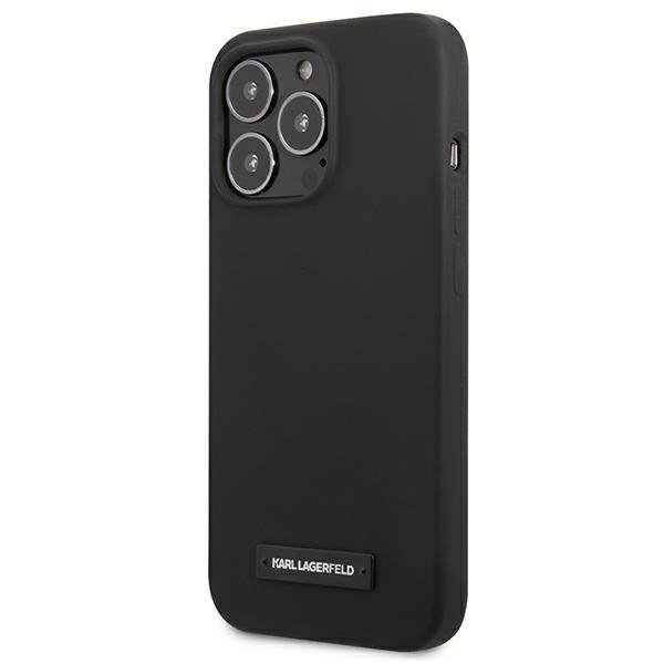 Apple iPhone 13 Pro 6.1" Karl Lagerfeld Silicone Plaque Case Cover (KLHCP13LSLMP1K), Black | Telefona Maciņš Vāks... (0)