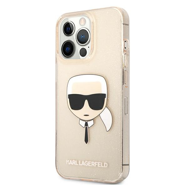 Apple iPhone 13 Pro 6.1" Karl Lagerfeld Glitter Karl Head Case Cover (KLHCP13LKHTUGLGO), Gold | Telefona Maciņš Vāks... (0)
