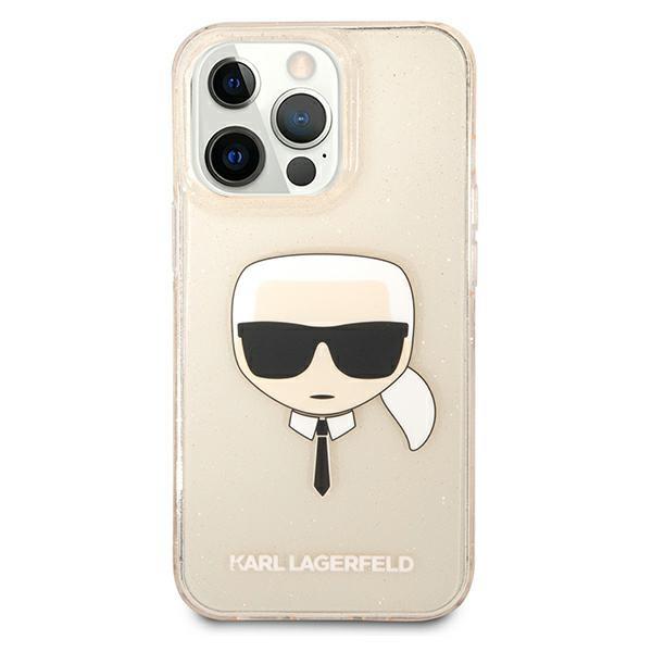 Apple iPhone 13 Pro 6.1" Karl Lagerfeld Glitter Karl Head Case Cover (KLHCP13LKHTUGLGO), Gold | Telefona Maciņš Vāks... (1)