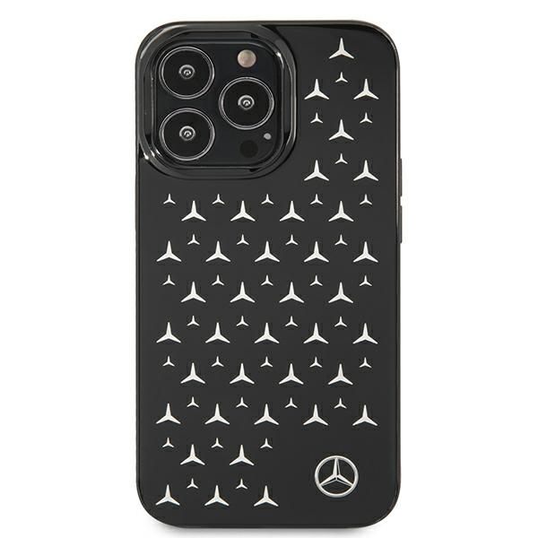 Mercedes MEHCP13LESPBK iPhone 13 Pro / 13 6,1" black hardcase Silver Stars Pattern (1)