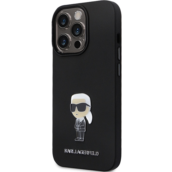 Apple iPhone 13 Pro 6.1" Karl Lagerfeld Silicone Ikonik Metal Pin Case Cover (KLHCP13LSMHKNPK), Black | Telefona... (0)