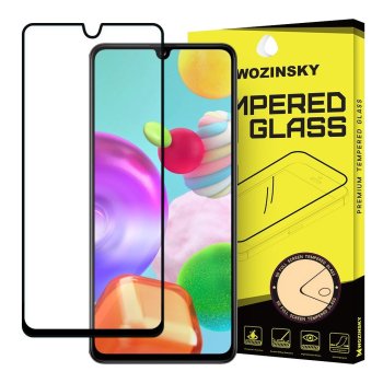 5D aizsargstikls Samsung Galaxy A41 (SM-A415F), melns pilna pārklājuma (Tempered Glass)