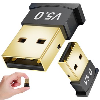 Bluetooth Uztvērējs Adapters Datoram, Audio, Video Ierīcēm u.t.t., Melns | Mini Bluetooth 5.0 USB Adapter
