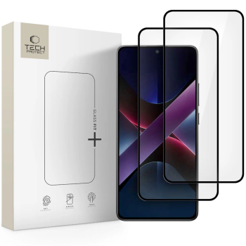 Xiaomi Poco X7 Pro Tech-Protect Supreme Tempered Glass Full Cover 5D 2x | Ekrāna Aizsargstikls uz Visu Ekrānu 2 gab.