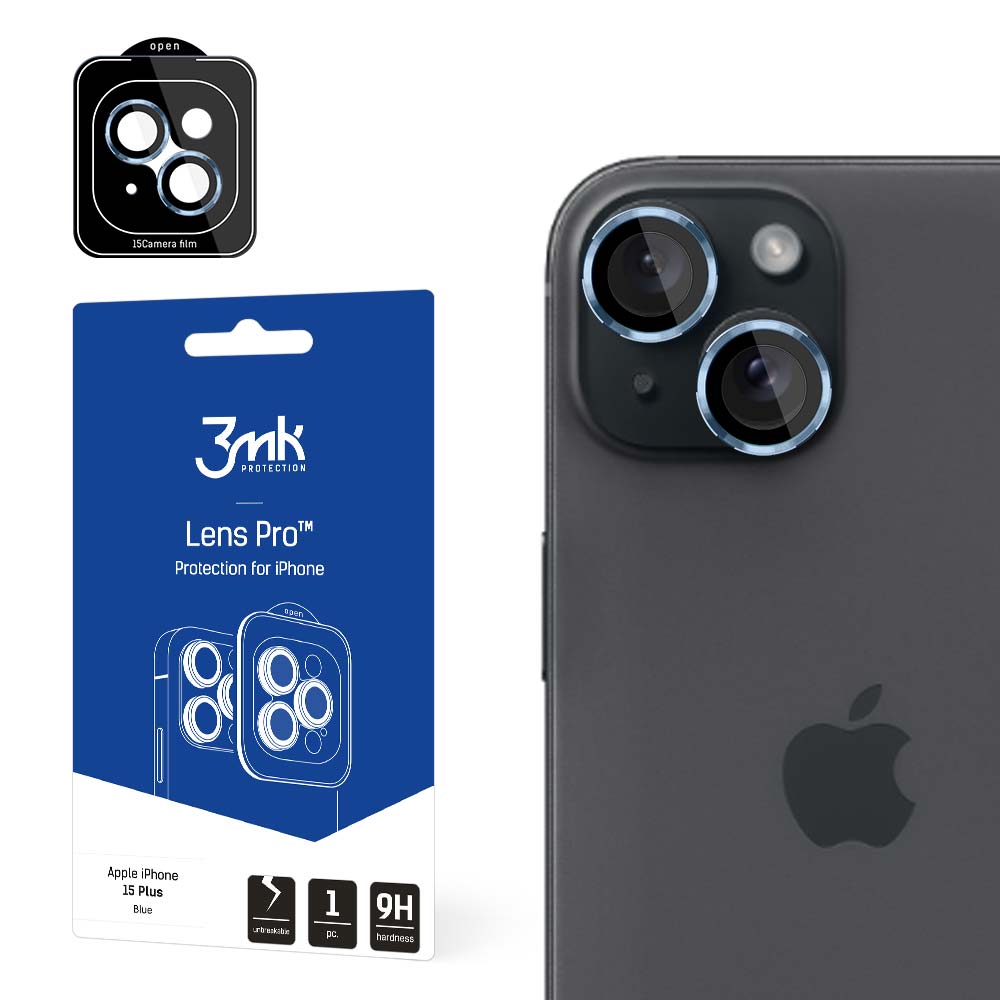 Apple iPhone 15 Plus - 3mk Lens Protection Pro Blue |