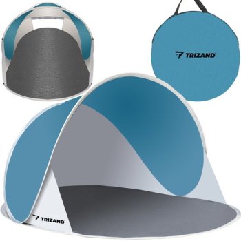 Pludmales Telts 145X100X70Cm - Tirkīza Pelēka | Beach Tent Turquoise Gray