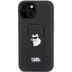 Apple iPhone 15 Plus 6.7\'\' Karl Lagerfeld Gripstand Saffiano Choupette Pins Cover Case, Black | Telefona Vāciņš...