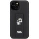 Apple iPhone 15 Plus 6.7\'\' Karl Lagerfeld Gripstand Saffiano Karl & Choupette Pins Cover Case, Black | Telefona...