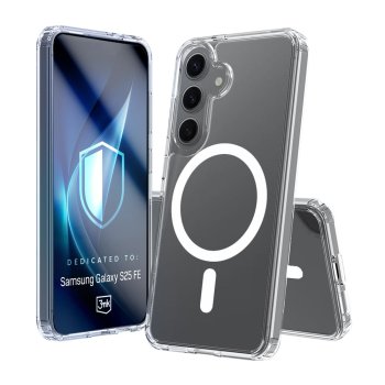 Samsung Galaxy S25 FE (SM-S731B / DS) 3MK Armor MagCase Case Cover, Transparent | Telefona Maciņš Vāks Apvalks Bampers