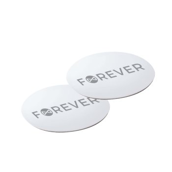 2x Līmējama Metāla Plāksne Magnētiskajiem Auto Turētājiem, Sudraba | Metal Plate Sticker for Magnetic Car Holder