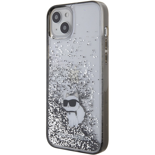 Apple iPhone 15 Plus 6.7'' Karl Lagerfeld Liquid Glitter Choupette Cover Case, Transparent | Telefona Vāciņš... (0)