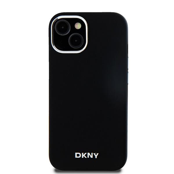 Apple iPhone 15 Plus 6.7'' DKNY Liquid Silicone Small Metal Logo MagSafe Case Cover, Black | Telefona Vāciņš... (1)