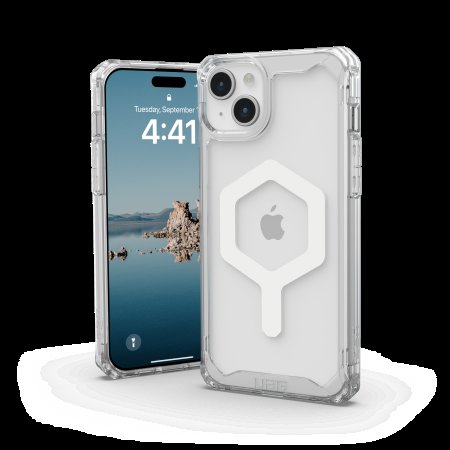 Apple iPhone 15 Plus 6.7'' UAG Plyo MagSafe Hard Case Cover, Transparent and White | Telefona Maciņš Vāciņš... (0)