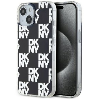 Apple iPhone 15 Plus 6.7'' DKNY IML Checkered Mono Pattern Case Cover, Black | Telefona Vāciņš Maciņš Maks Apvalks...
