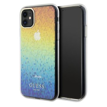 Guess IML Faceted Mirror Disco Iridescent apvalks iPhone 11 / Xr - daudzkrāsains | case for multicolor