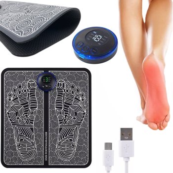 EMS Kāju Masažieris Elektriskais Pēdu Masāžas Paklājiņš Akupunktūras Punktiem | Foot Massager Electric Massage Mat Pad