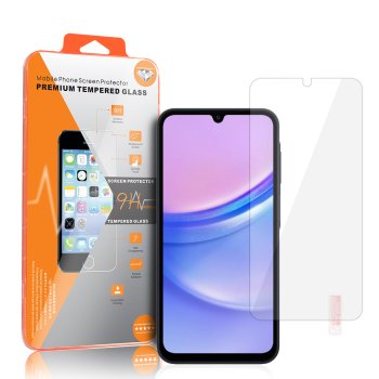Samsung Galaxy A15 ( SM-A156, SM-A155 ) - Aizsargstikls (Šaurs līdz Izliekumiem) | Tempered Glass Screen Protector