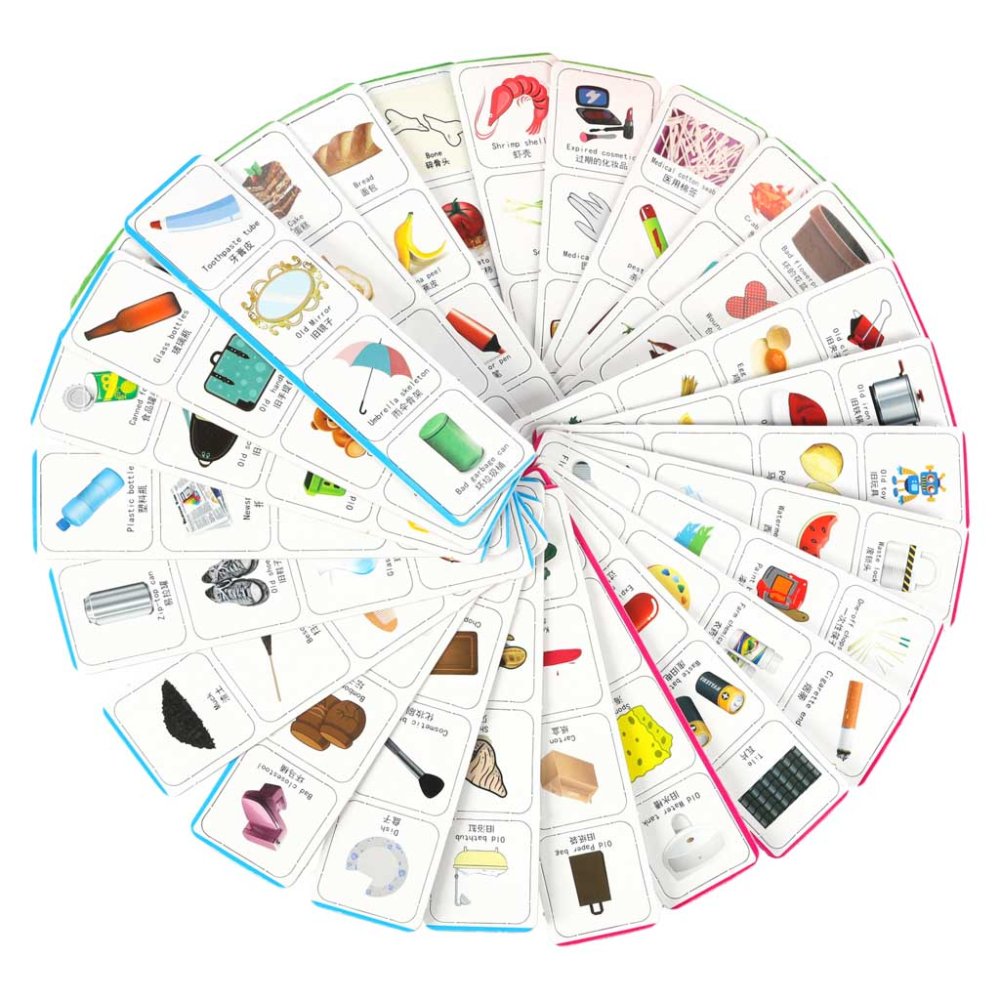 Izglītojoša loģikas spēle Atkritumu šķirošana bērniem ar 108 kartītēm (2)