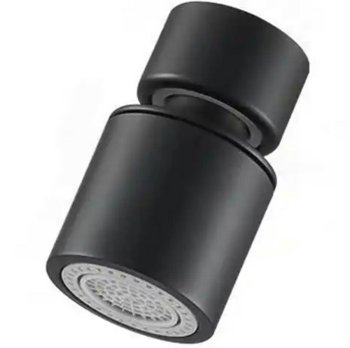 Grozāms Ūdens Aerators ar Dubulto Strūklu uz Šarnīra Jaucējkrāna Uzgalis, Melns | Dual Swivel Faucet Aerator...