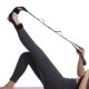 Regulējams kāju muskuļu stiepšanas josta 155 cm, melni-sarkana