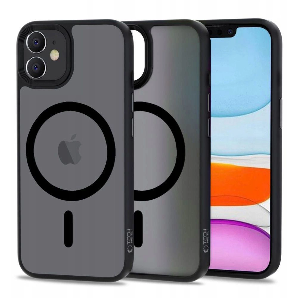 Apple iPhone 11 6.1'' Tech-Protect MagMat MagSafe Case Cover, Matte Black | Telefona Vāciņš Maciņš Apvalks Bamperis