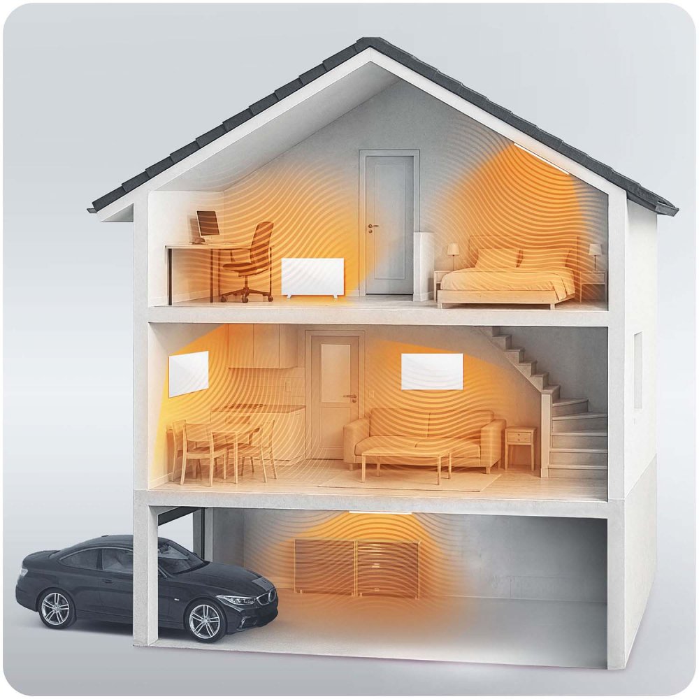 Infrasarkanais sildītājs Berdsen BD-989 960 W ar WiFi un tālvadības pulti (2)