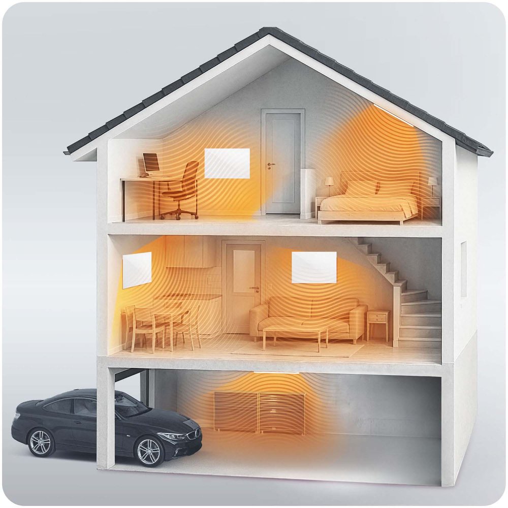 Infrasarkanais sildītājs 800 W Berdsen BD-986 energoefektīvai apkurei (2)