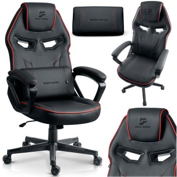 Ergonomisks spēļu krēsls Furon Sofotel grozāms, melns