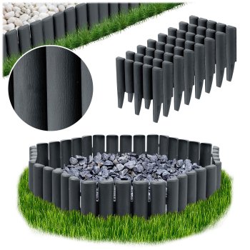 Dārza apmale Plonos 2,2 m PL-961, pelēka