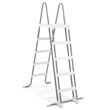 Baseina kāpnes 132 cm ar neslīdošiem pakāpieniem Intex 28077